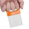 Onion Vegetable Slicer Cutting Aid Guide Holder