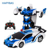 2.4G Induction Deformation RC Cars Transformation Robot Car Toys for Children Gifts